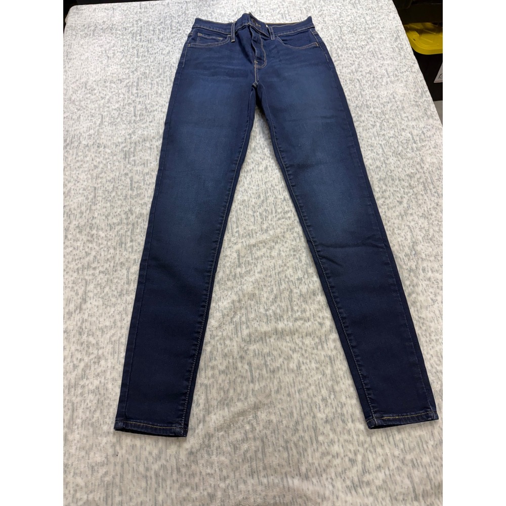 Levis 720 High Rise Super Skinny Jeans Dark Wash Indigo‎ Blue Denim 26x30